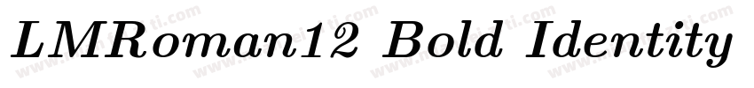 LMRoman12 Bold Identity H字体转换